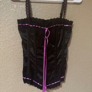 Fredericks of Hollywood, Size 34, Black/Pink Lace